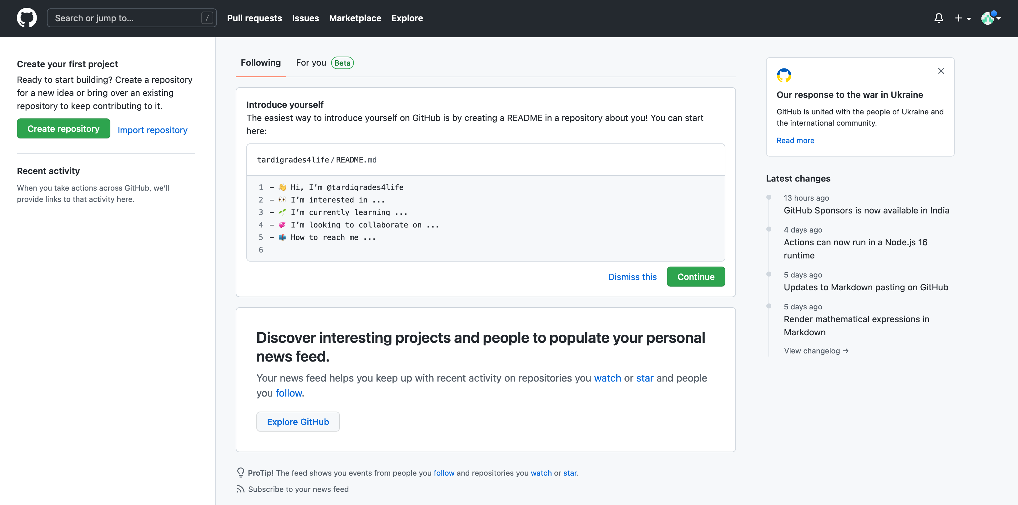 GitHub Home Page