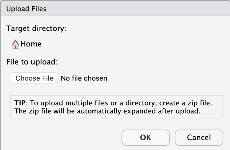 RStudio choose file to upload