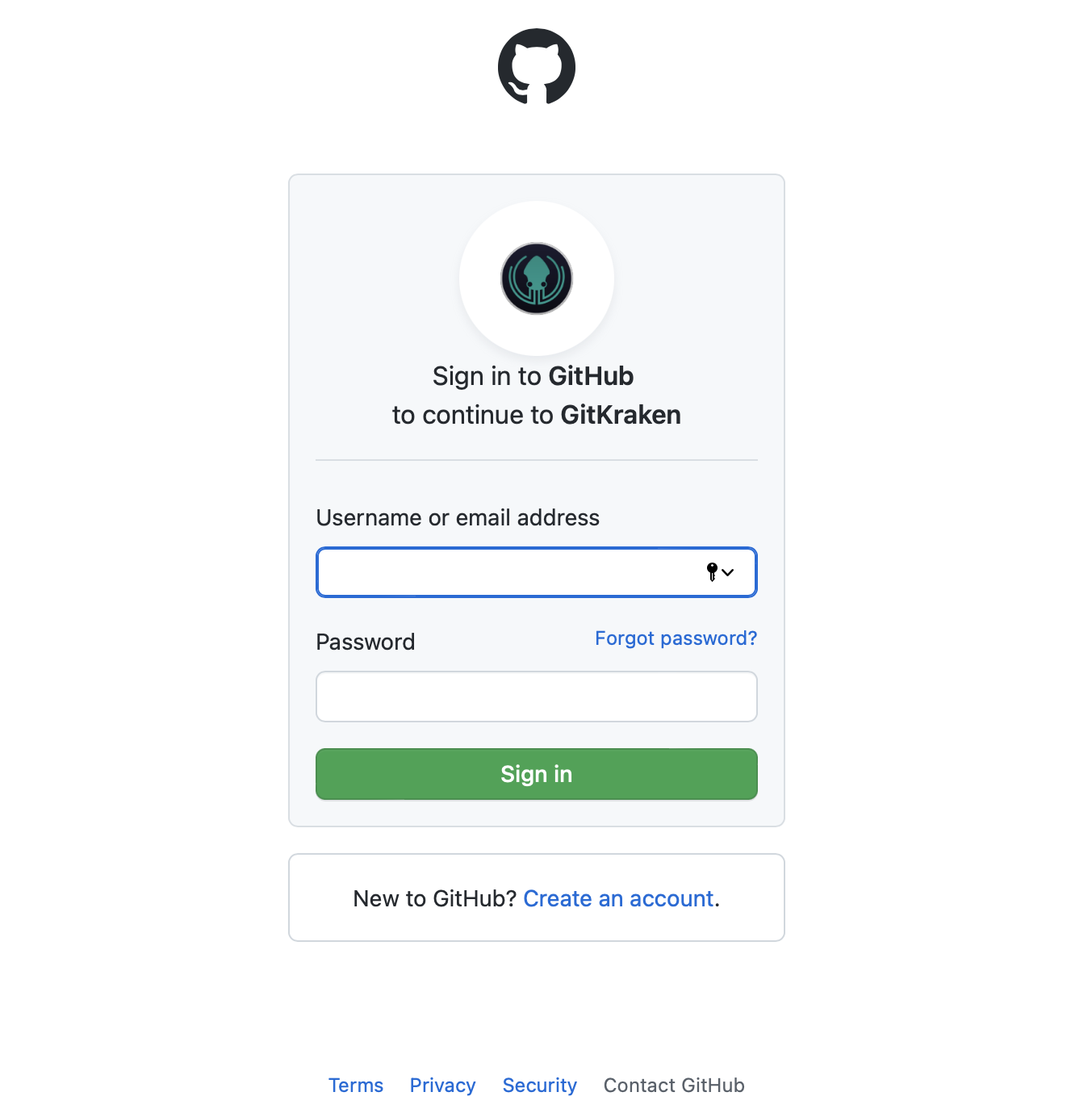GitKraken GitHub signin website