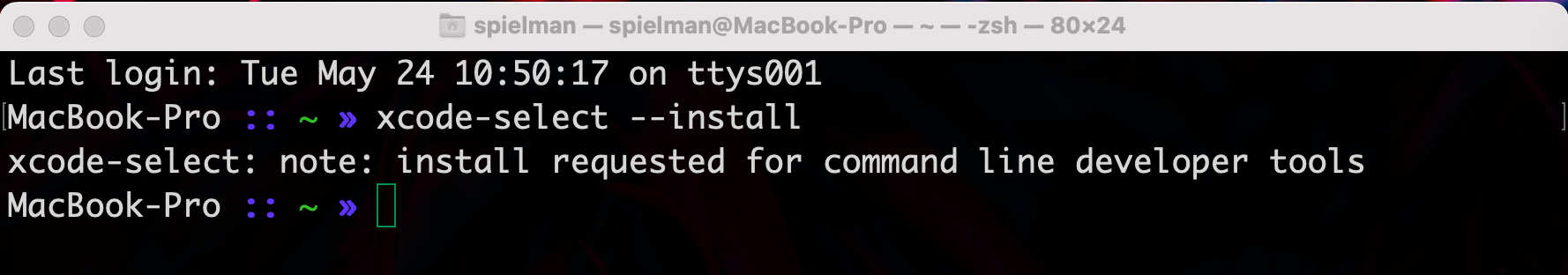 xcode-select --install